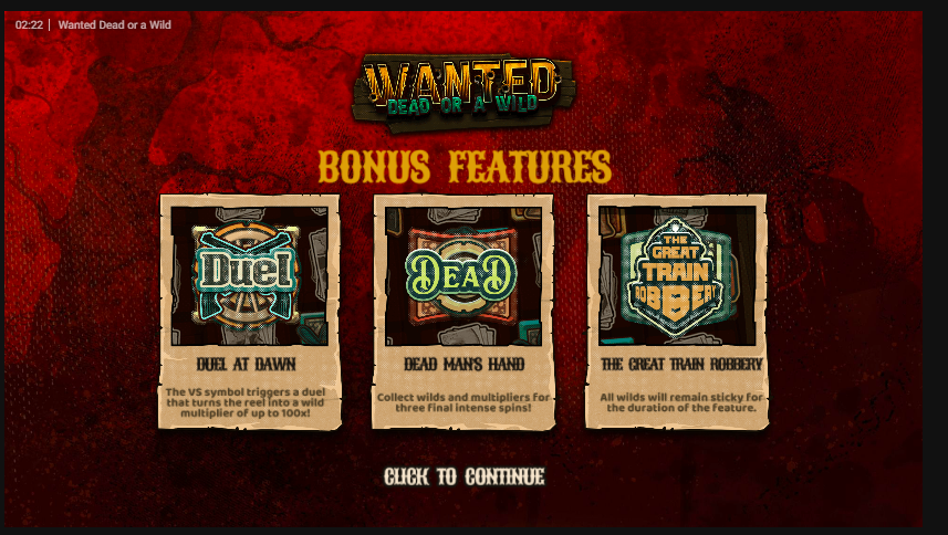 Wanted Dead or a Wild pokie at Methspin Casino Australia
